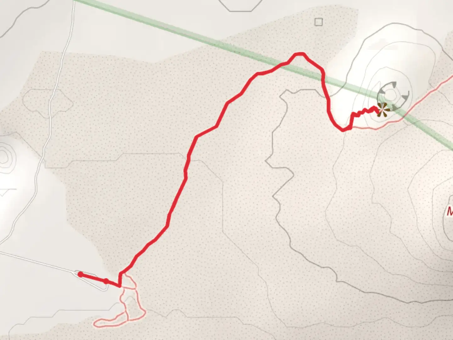 An image depicting the trail Puʻu Huluhulu Trail and its surrounding area.
