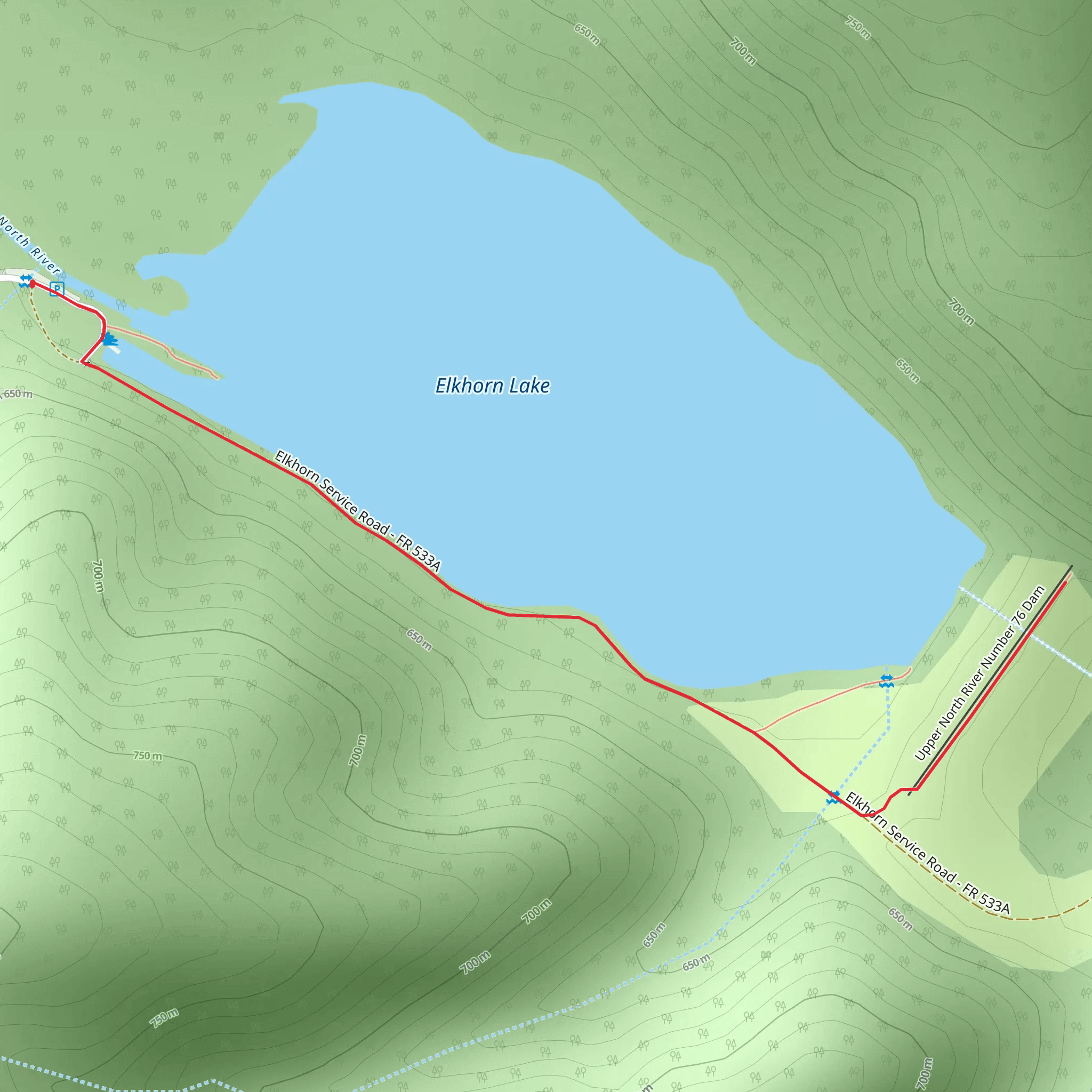 Elkhorn Lake mobile static map