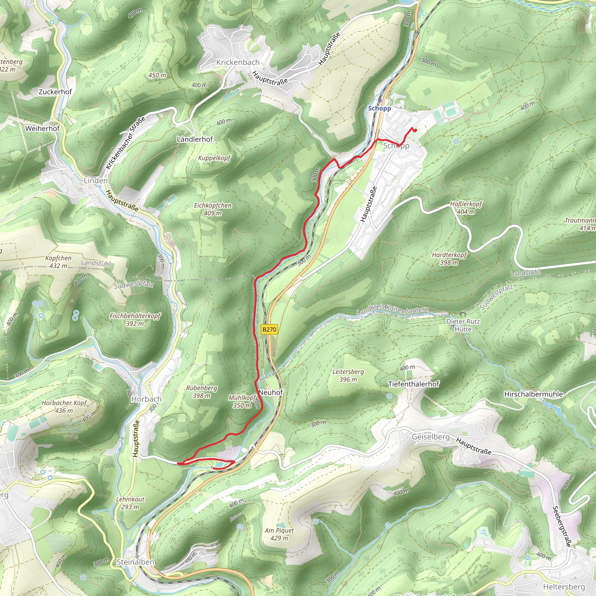 Moosalbtal Camp from Schopp mobile static map