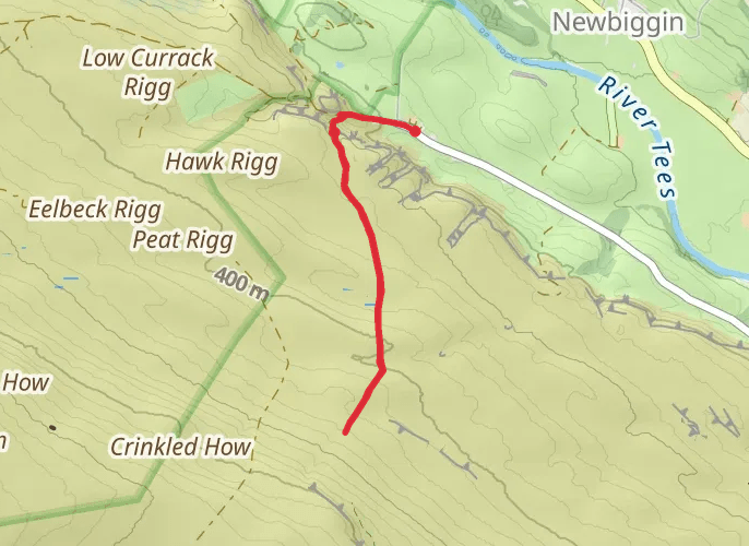 Easter Beck Waterfall mobile static map