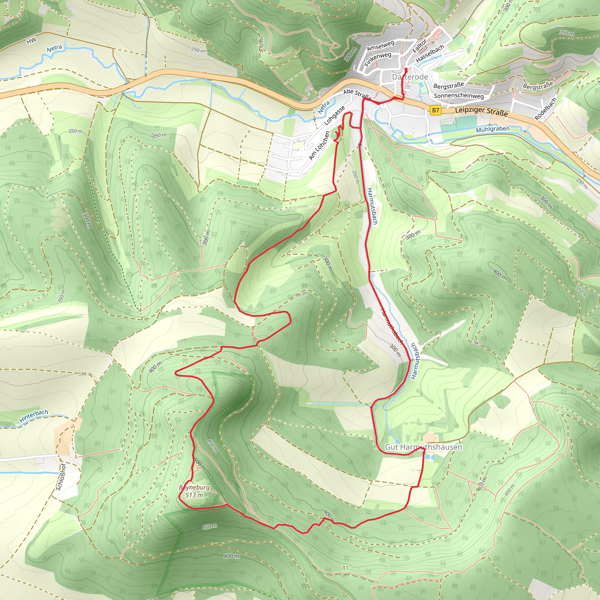 Datteroeder Burgweg mobile static map