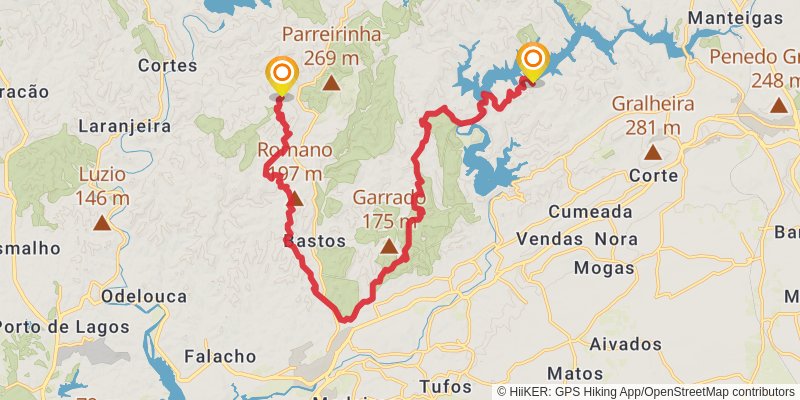 Via Algarviana stage 8 Map