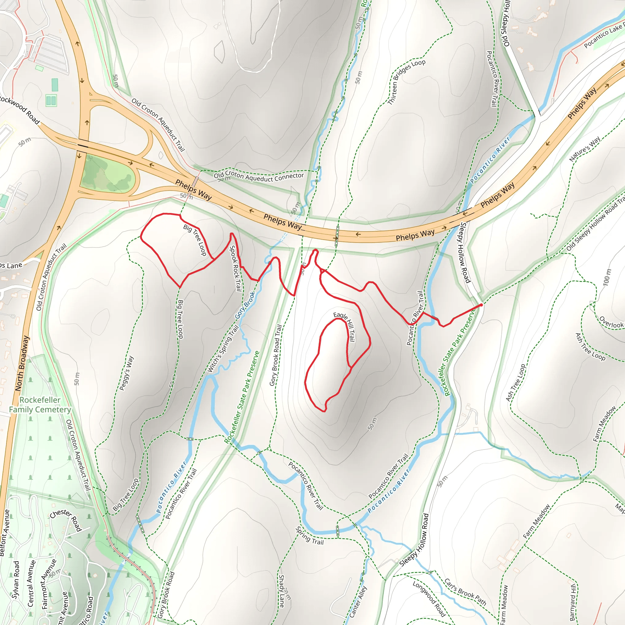 Big Tree Loop via Eagle Hill Trail mobile static map