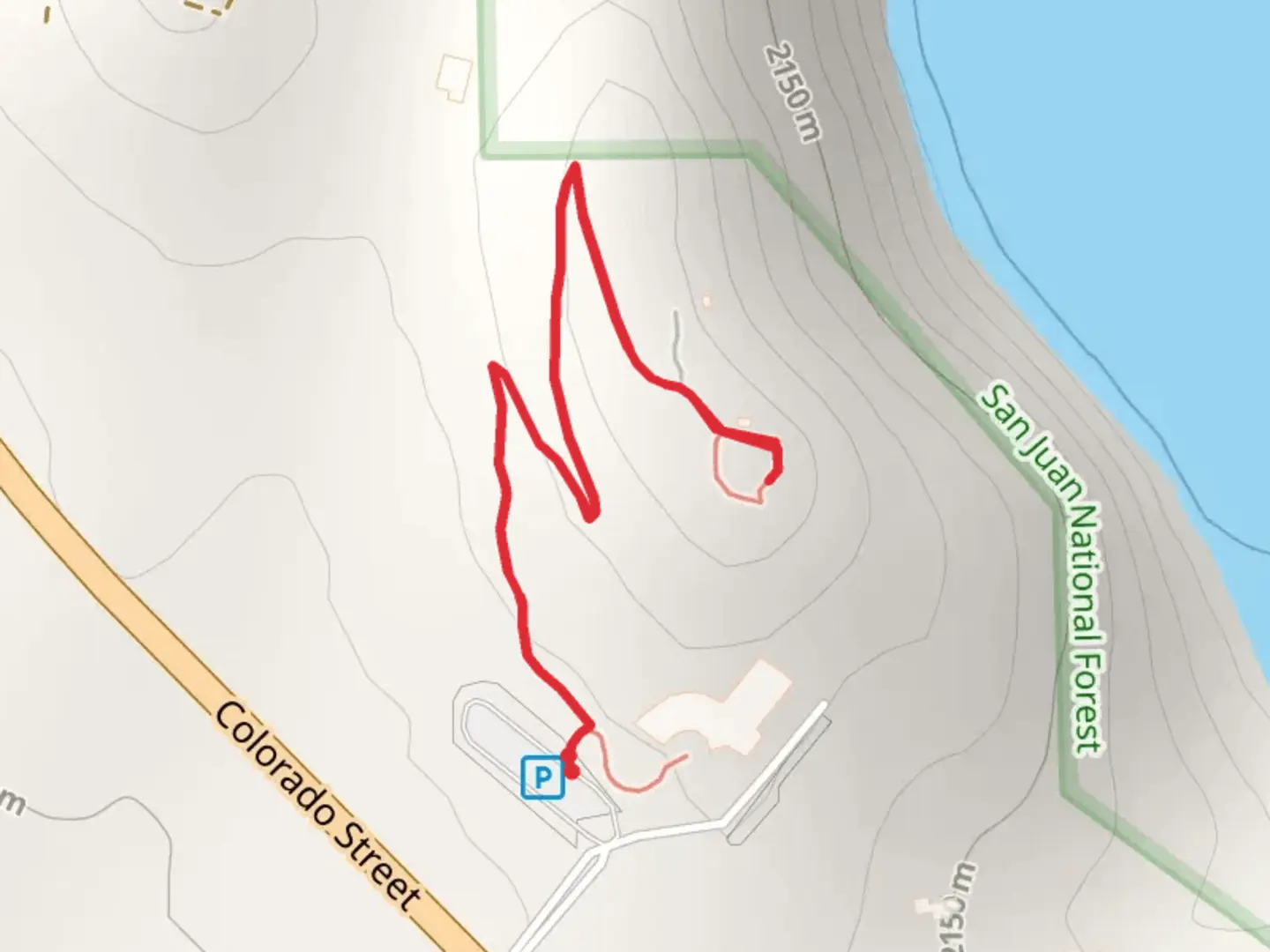 An image depicting the trail Colorado Street and its surrounding area.