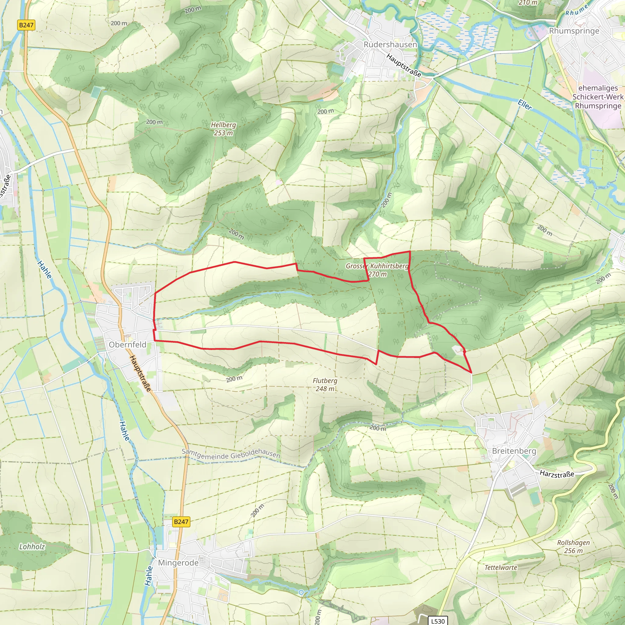 Grosser Kuhhirtsberg Loop mobile static map