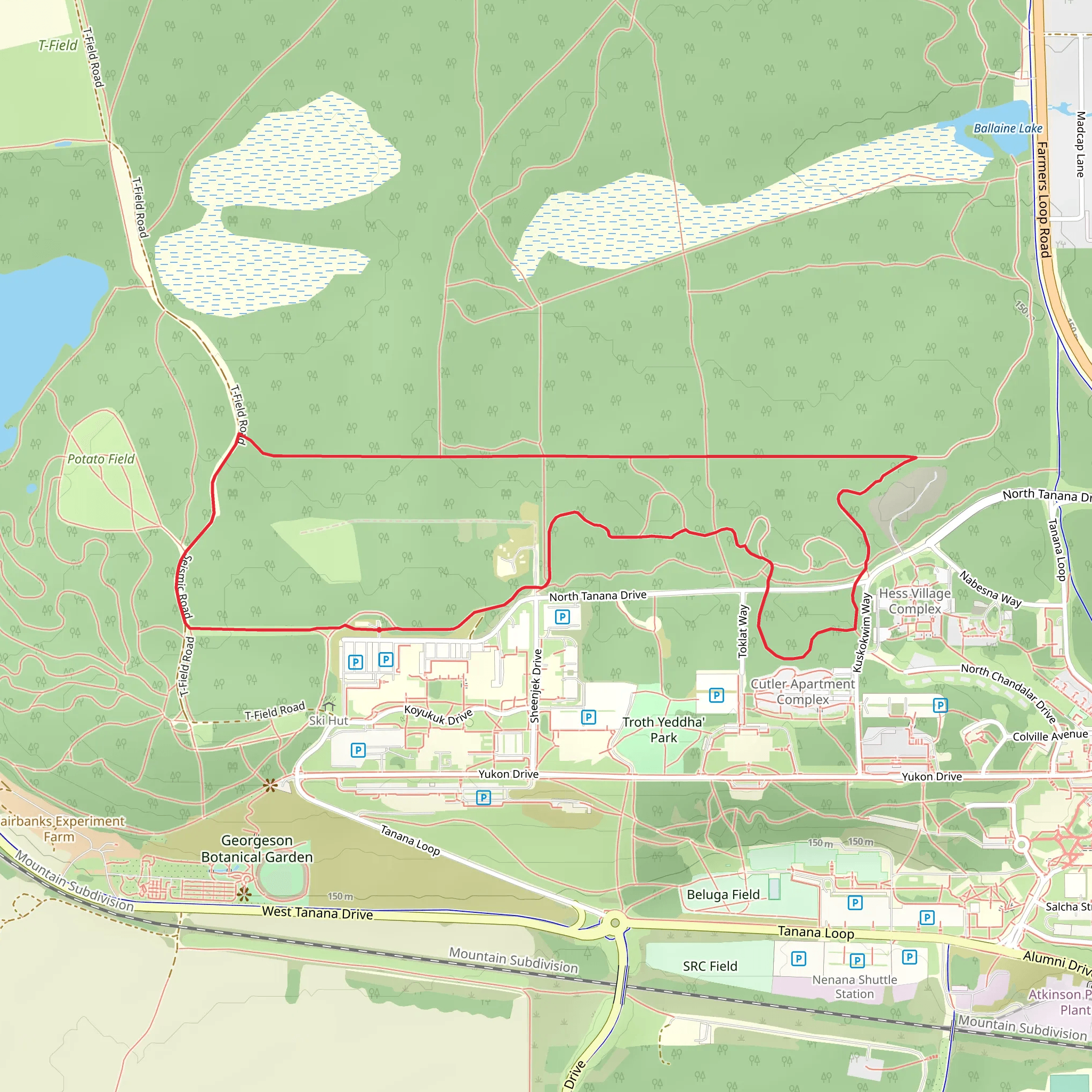 Skarland 6-Mile and Baseline Classic Loop Trail mobile static map