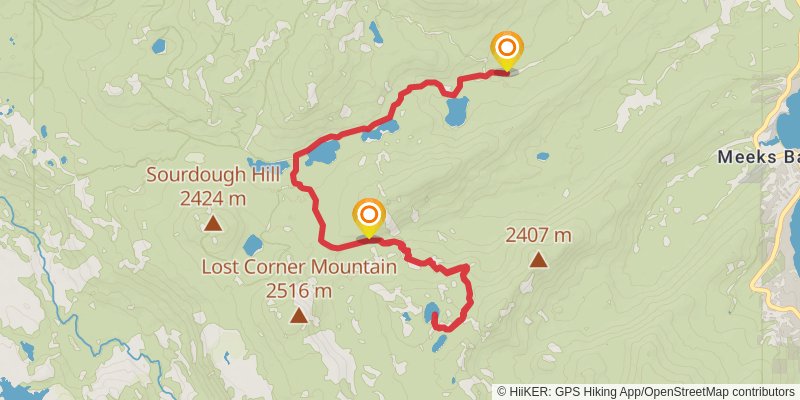 Lost Lake via Rubicon Trail stage 2 Map