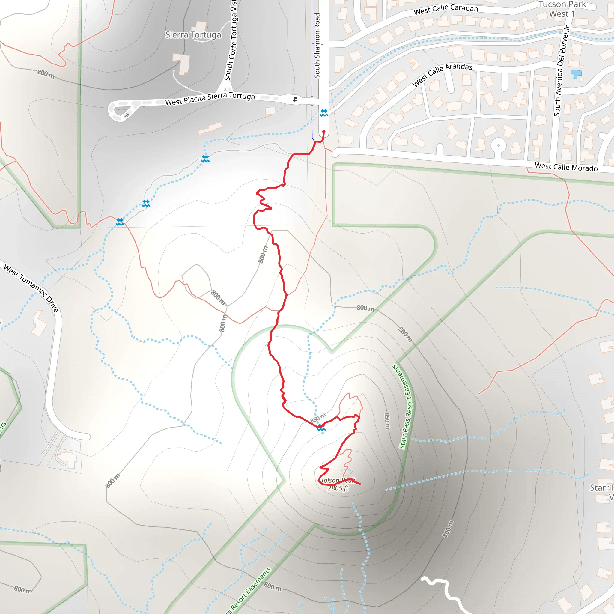 Tolson Peak mobile static map