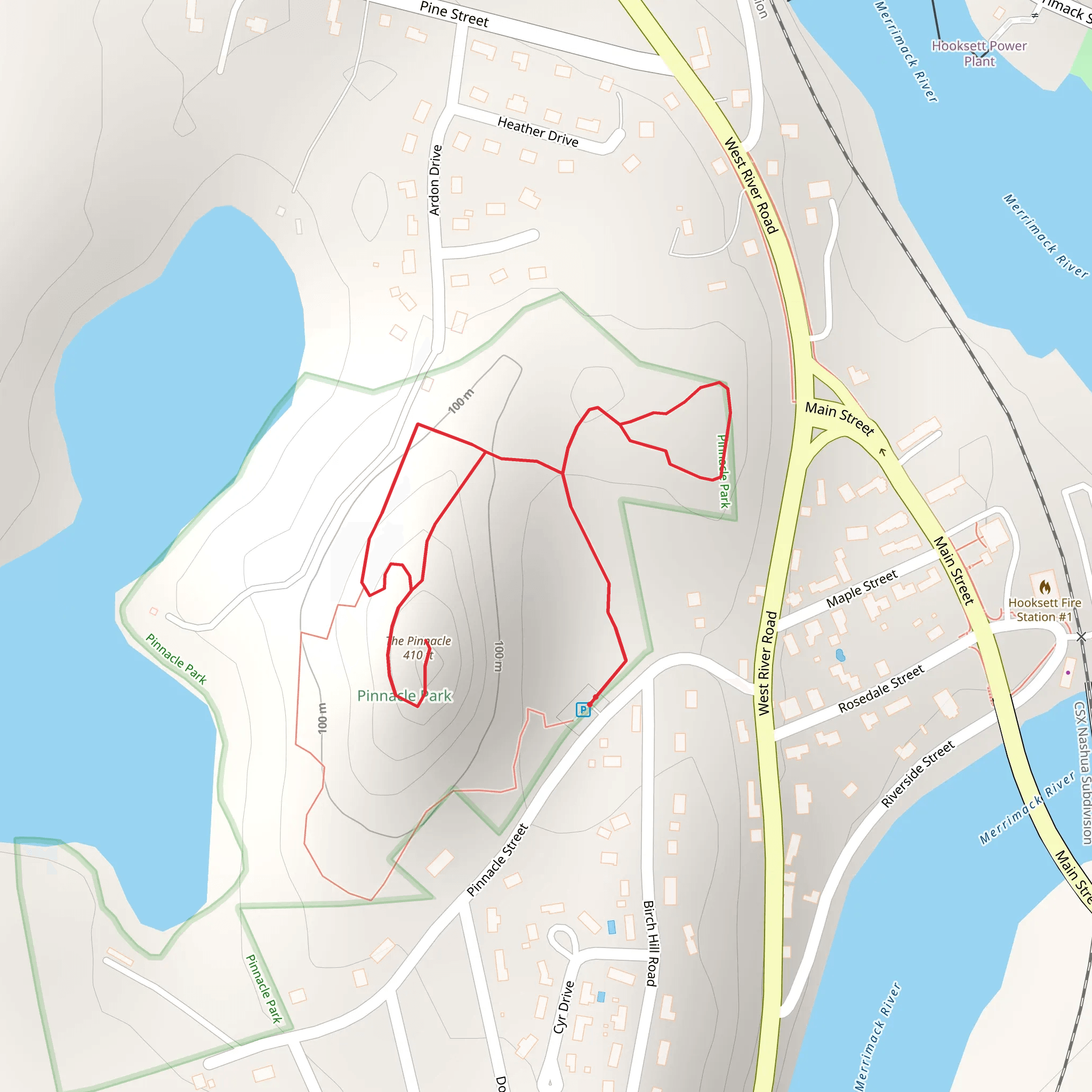 The Pinnacle Loop mobile static map