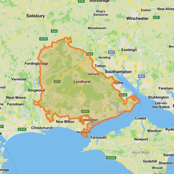 New Forest National Park mobile static map