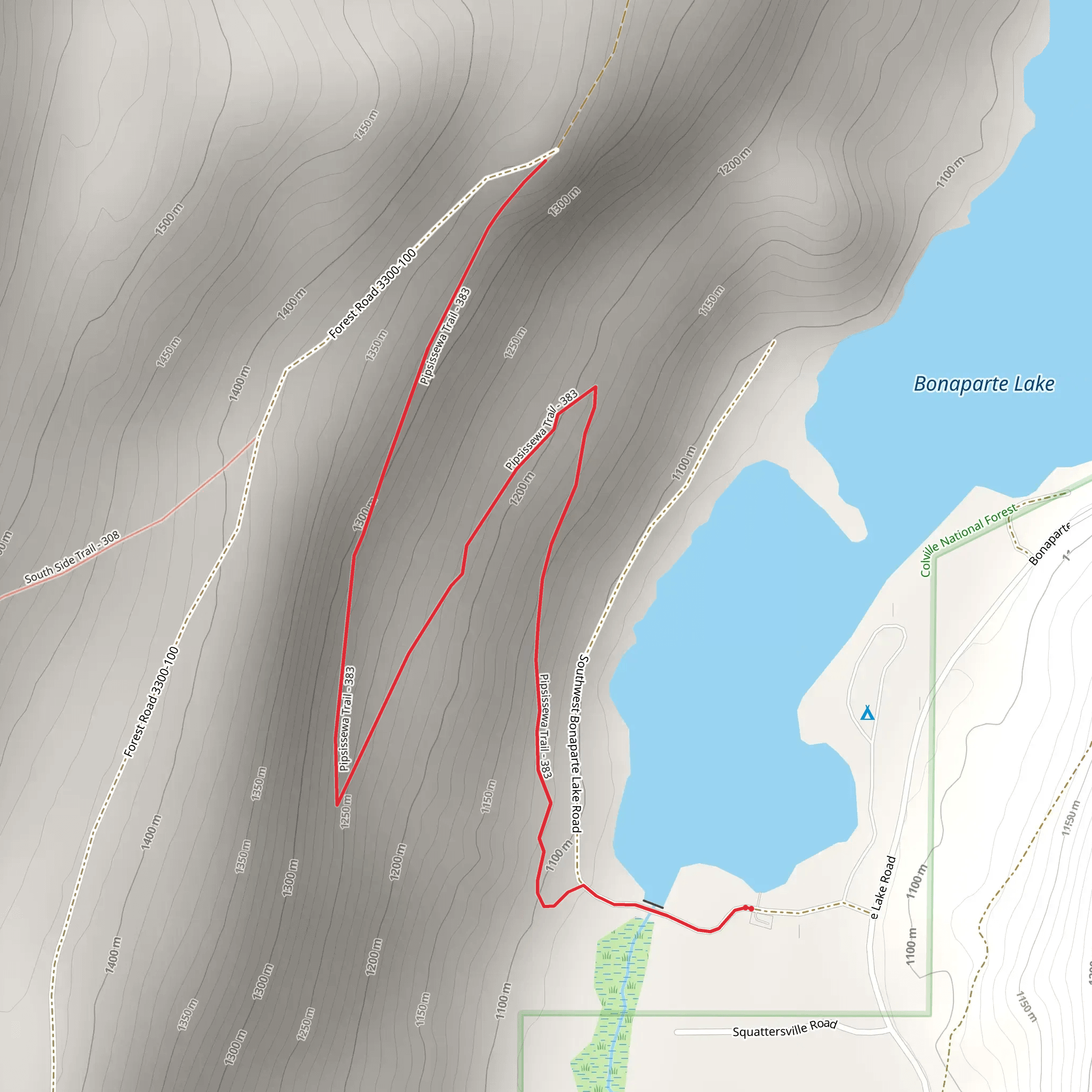 Pipsissewa Trail mobile static map