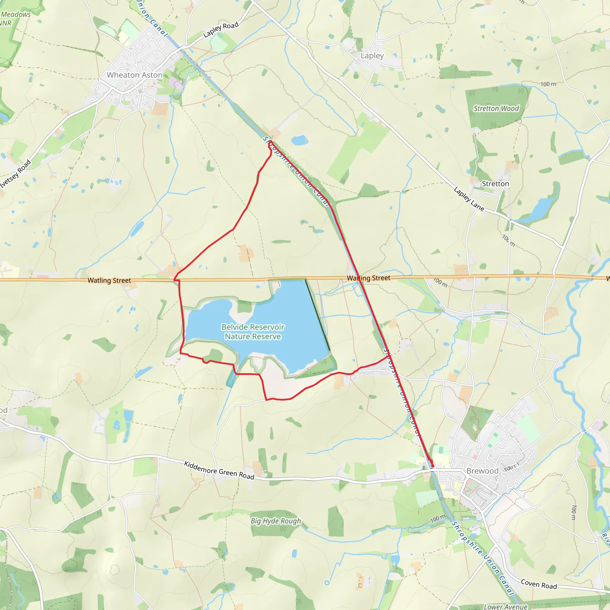 Belvide Reservoir Loop mobile static map