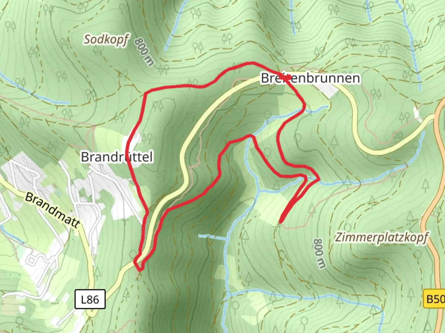 An image depicting the trail Tiroler Hutte and Schindelskopf Loop and its surrounding area.