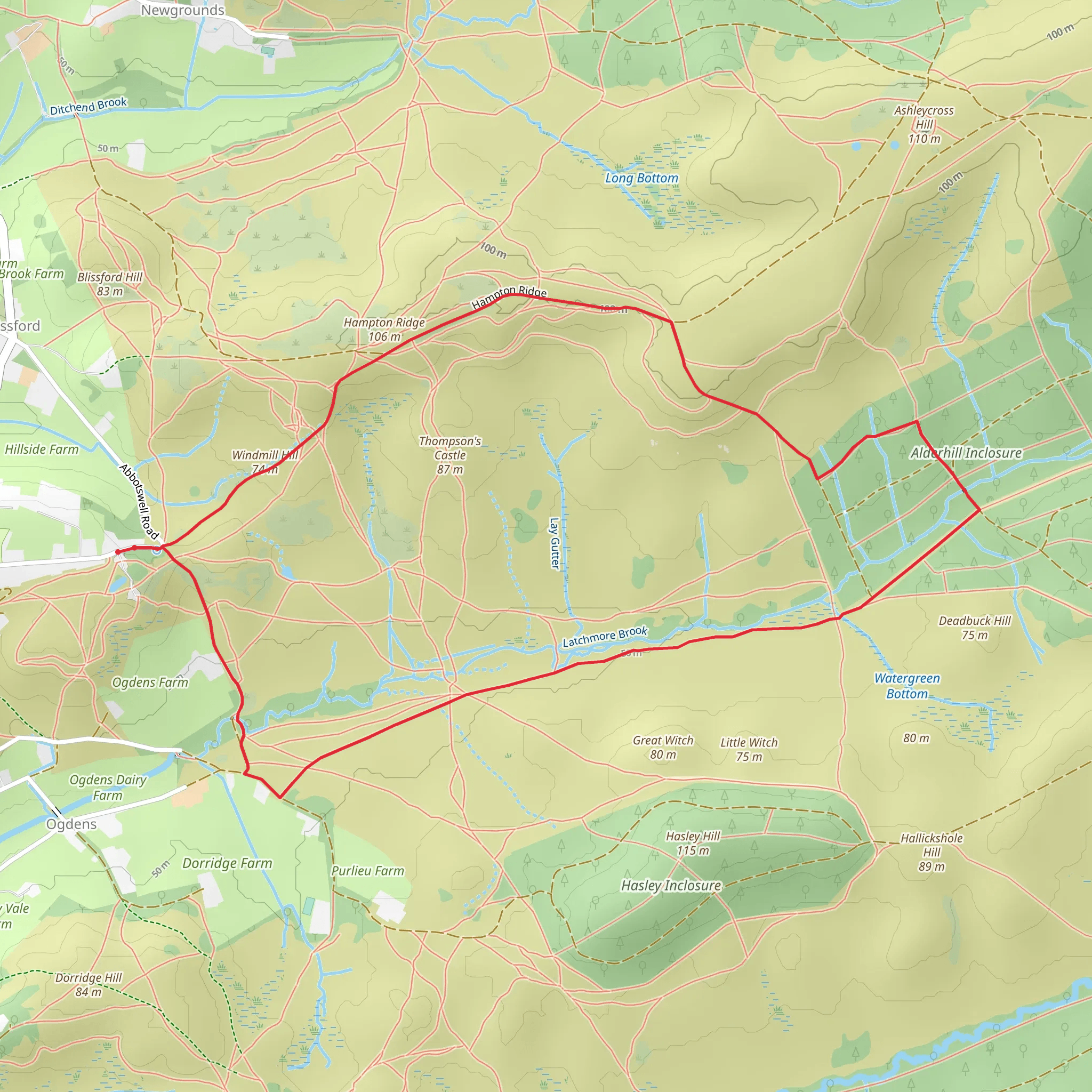 Frogham and the Hampton Ridge mobile static map