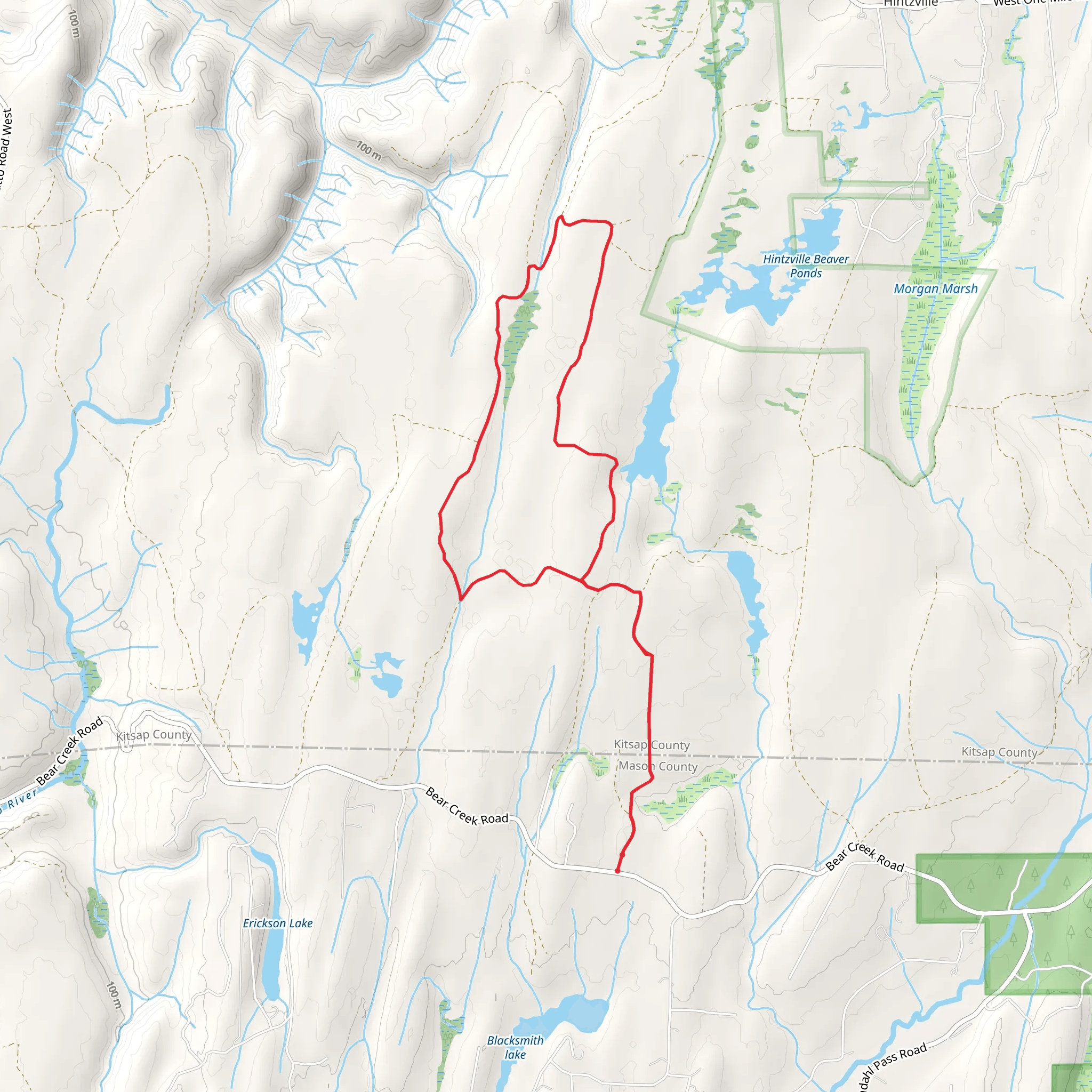 Bear Creek Road Loop mobile static map