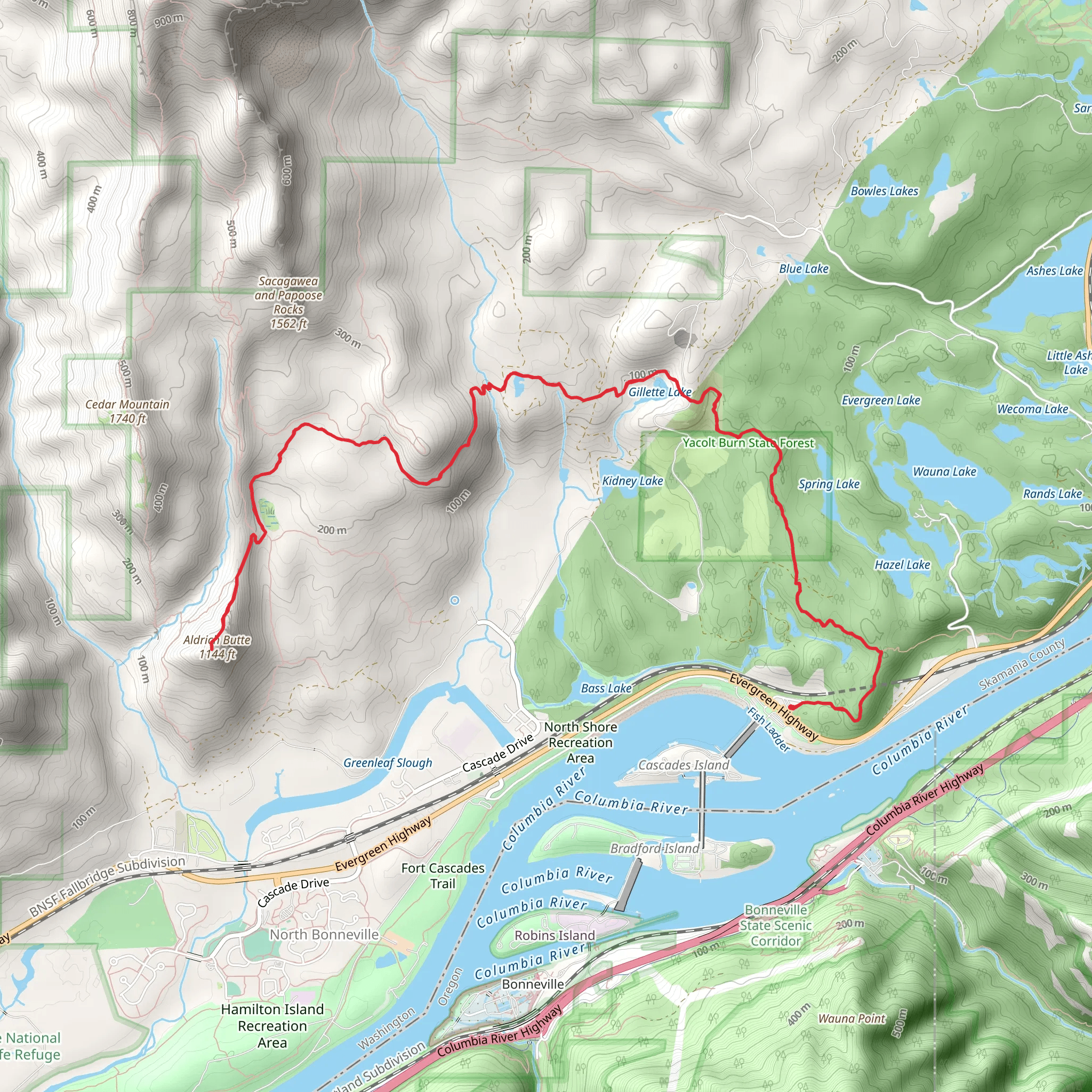 Aldrich Butte via Tamanous Trail mobile static map
