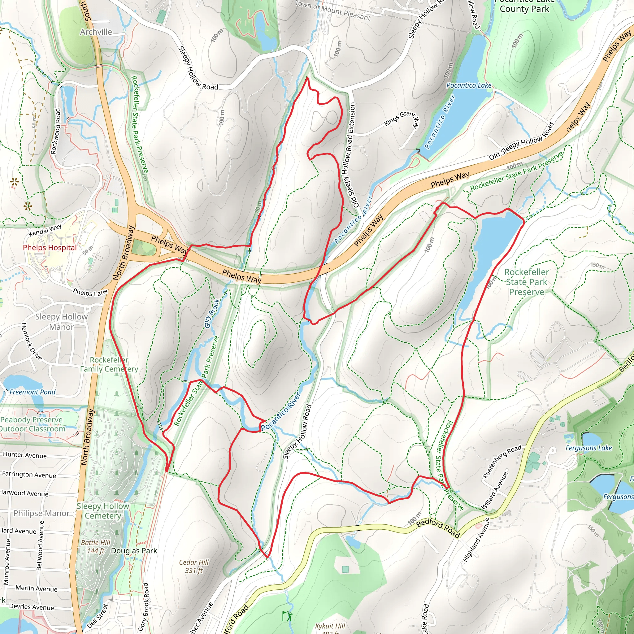 Swan Lake and Gory Brook Loop mobile static map
