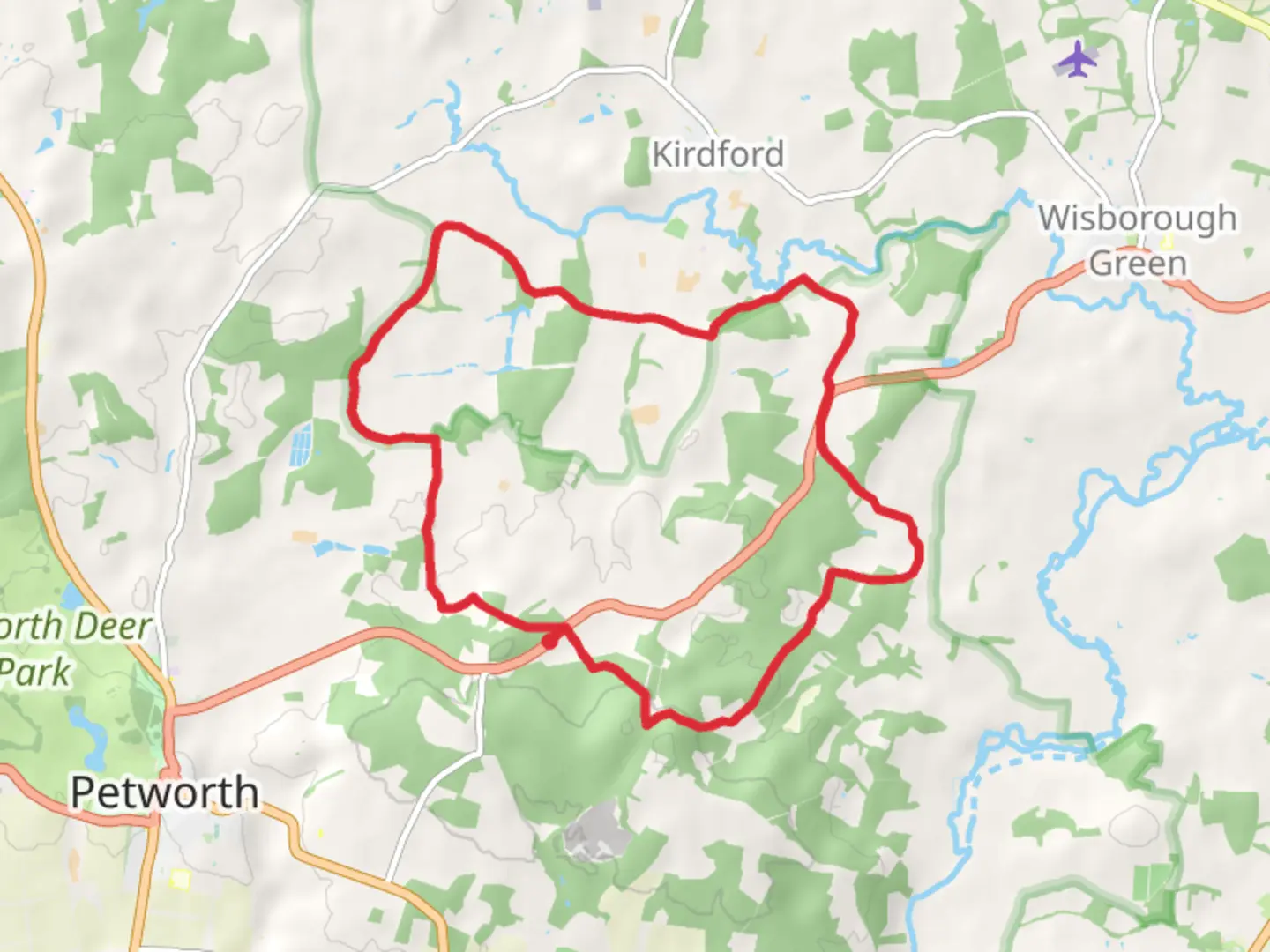 An image depicting the trail Foxhill Loop and its surrounding area.