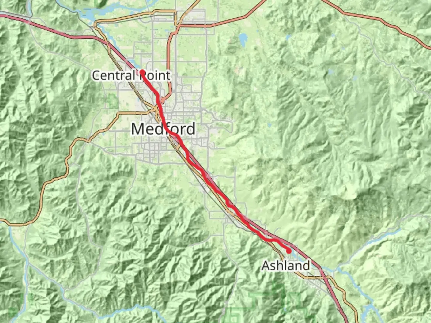 An image depicting the trail Bear Creek Greenway and its surrounding area.
