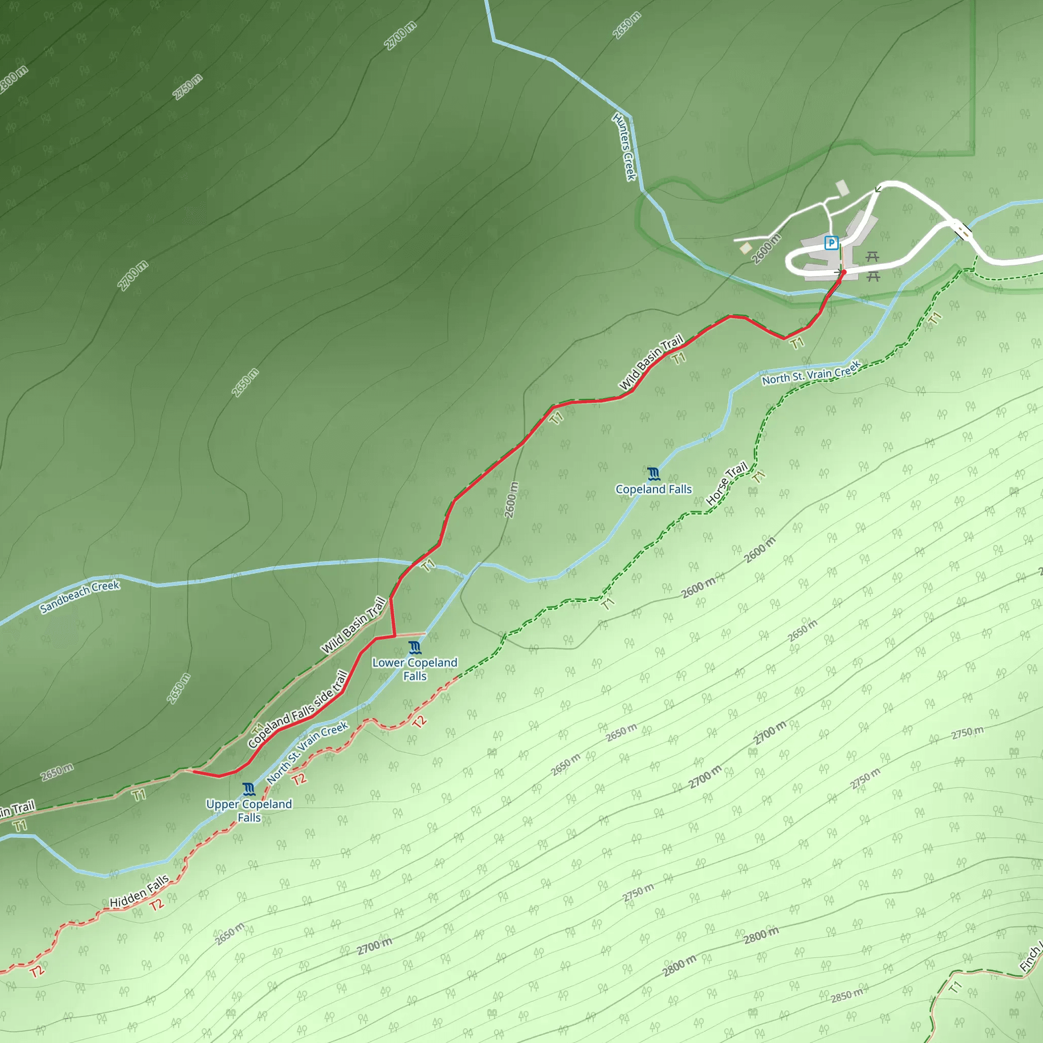 Copeland Falls Trail mobile static map