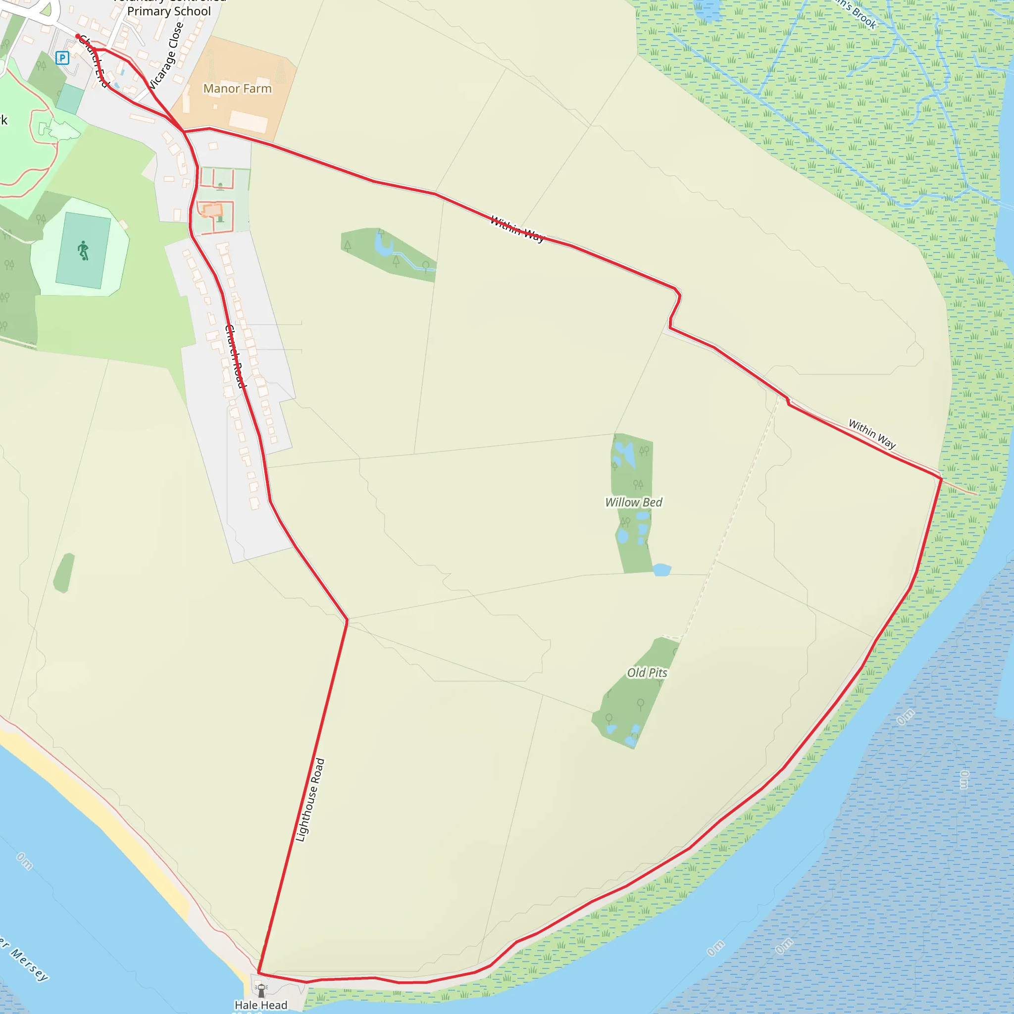 Within Way and Hale Head Loop mobile static map