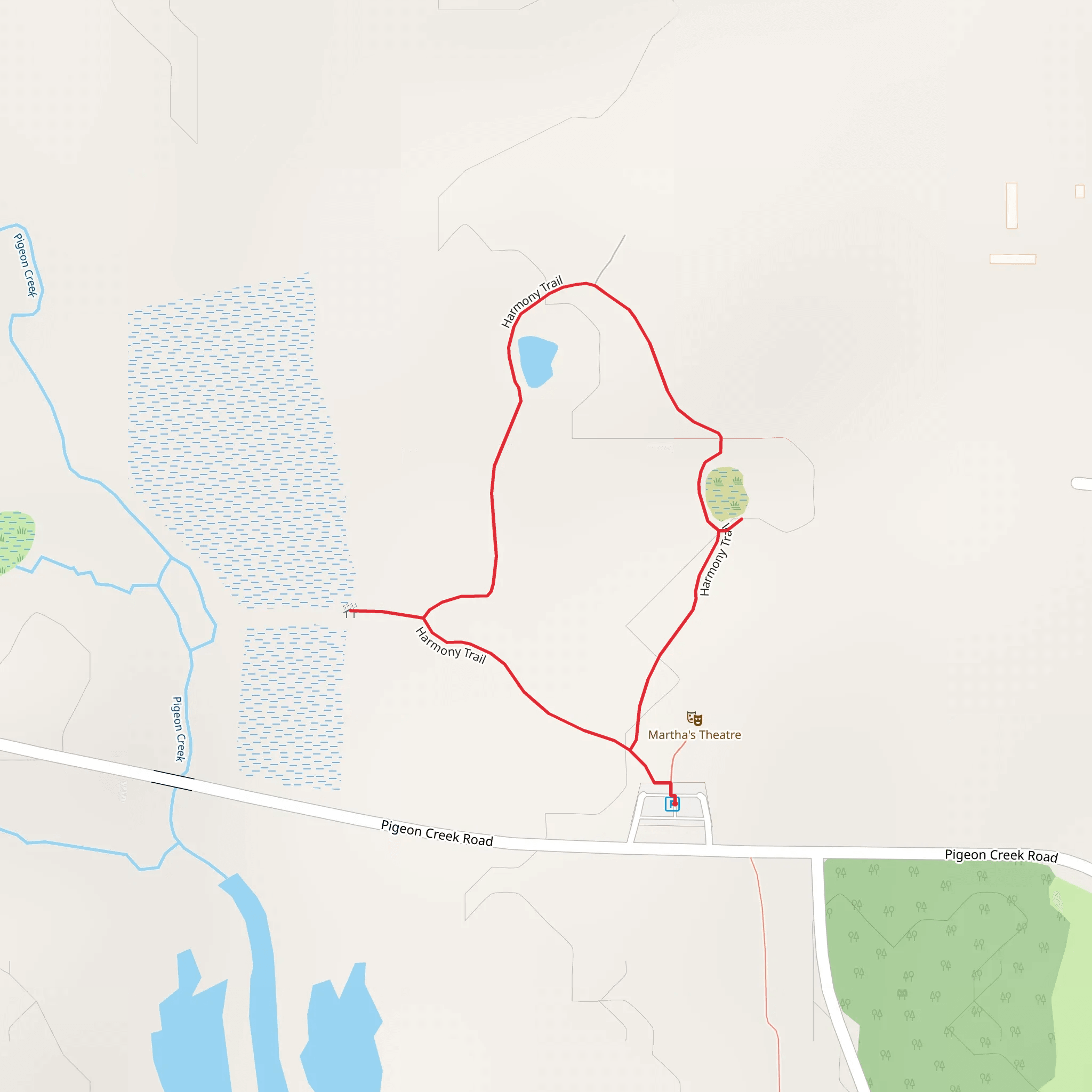 Harmony Loop Trail mobile static map