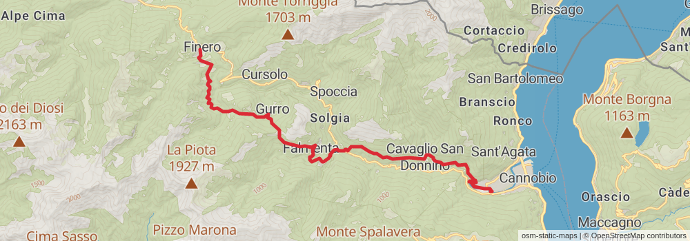 Sentiero Italia - Alps Section stage 109 Map
