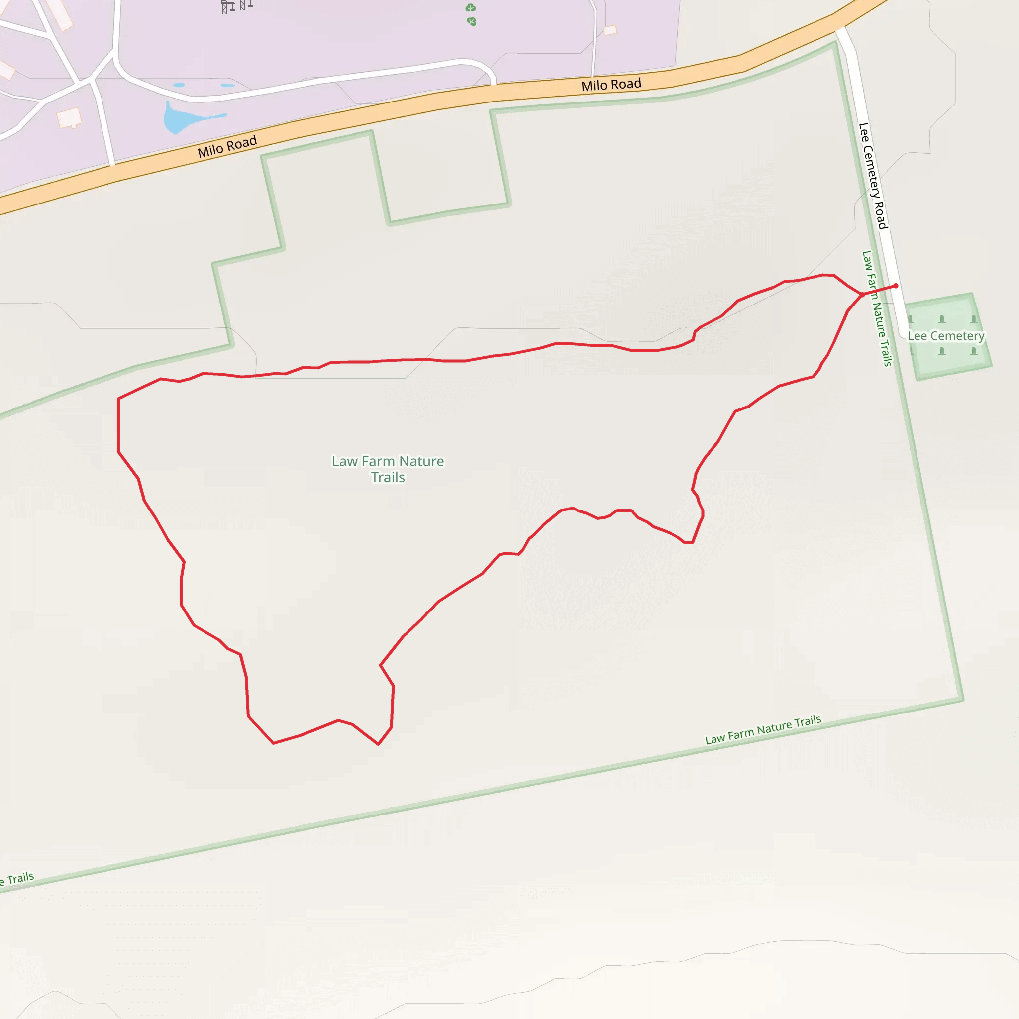 Lee Cemetery Road Loop mobile static map