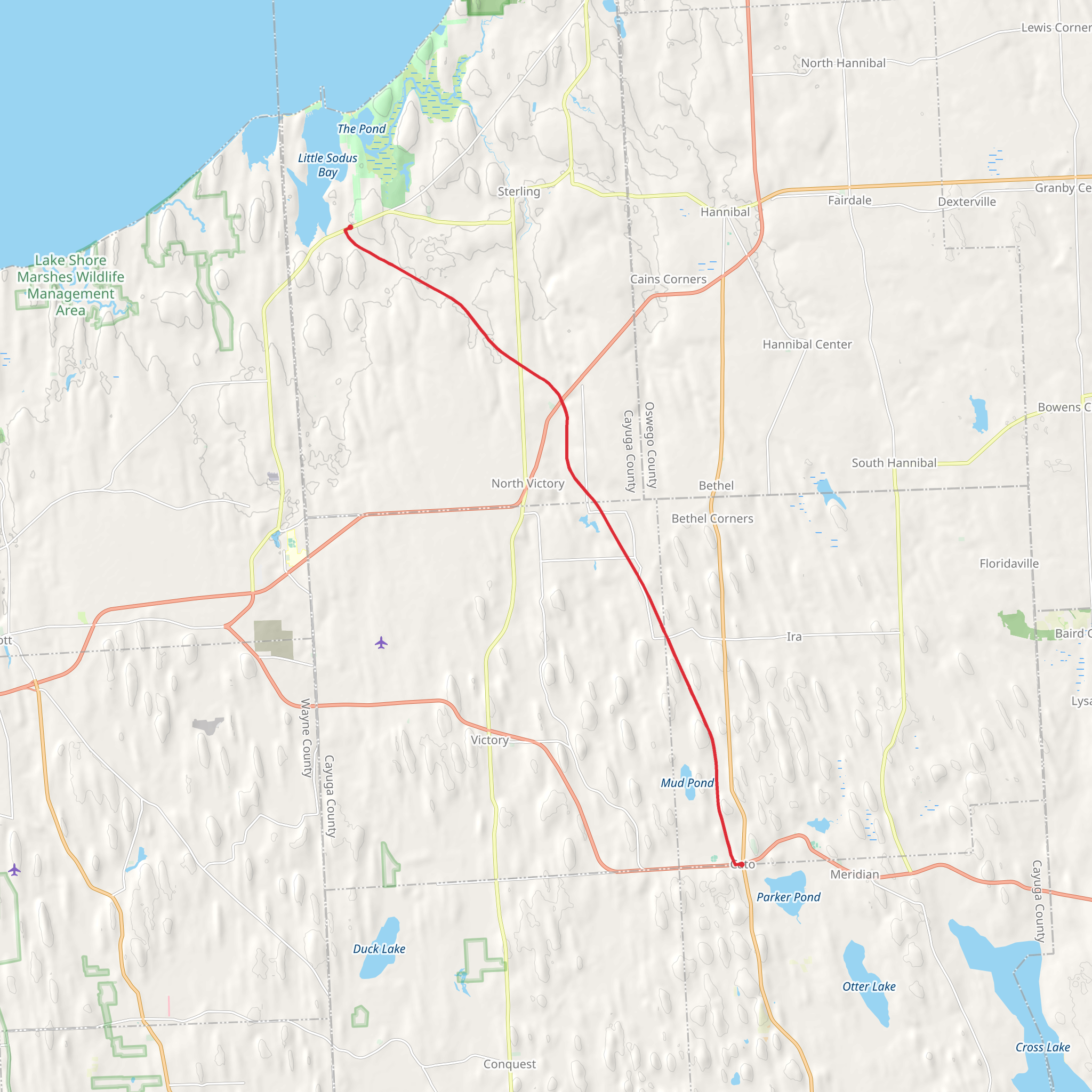 Cato-Fairhaven Trail mobile static map