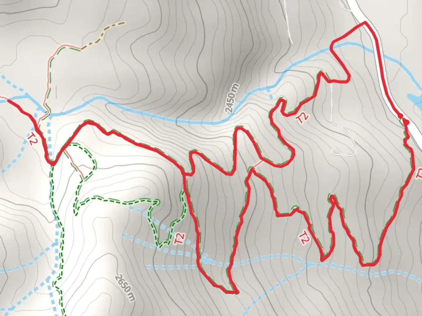 An image depicting the trail Endlich Mesa Trail and Freeman Park Loop Trail and its surrounding area.