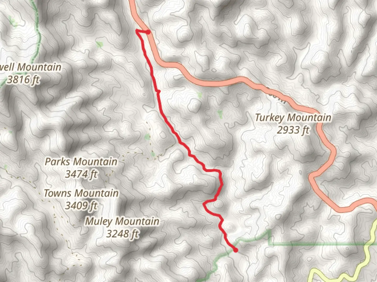 An image depicting the trail Dicks Creek Road Point to Point and its surrounding area.