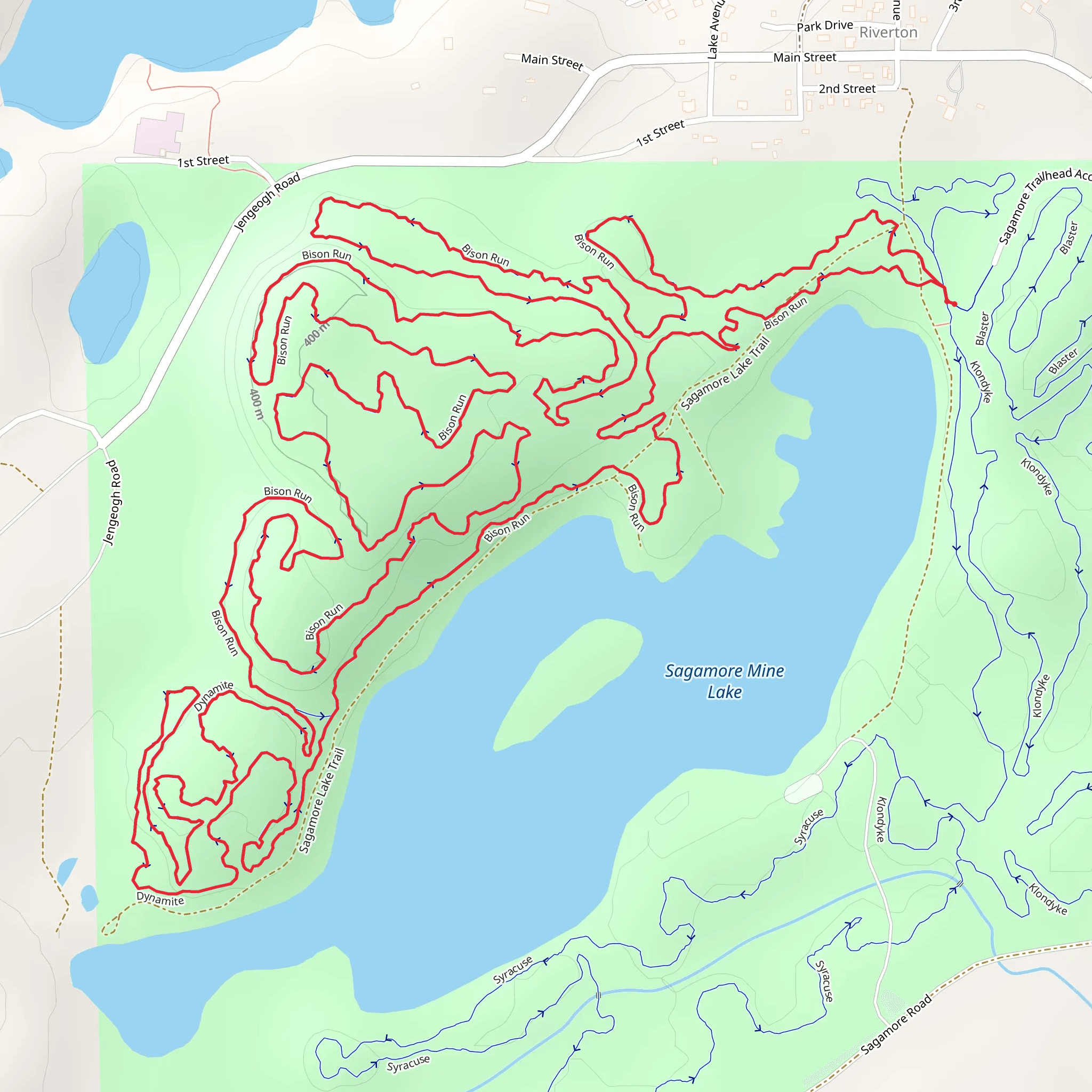 Bison Run Loop mobile static map