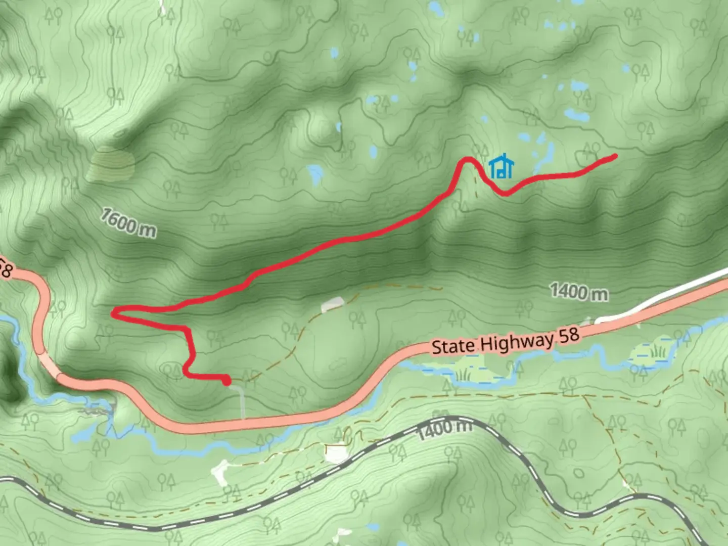 An image depicting the trail Fuji Creek and Forest Road Walk and its surrounding area.
