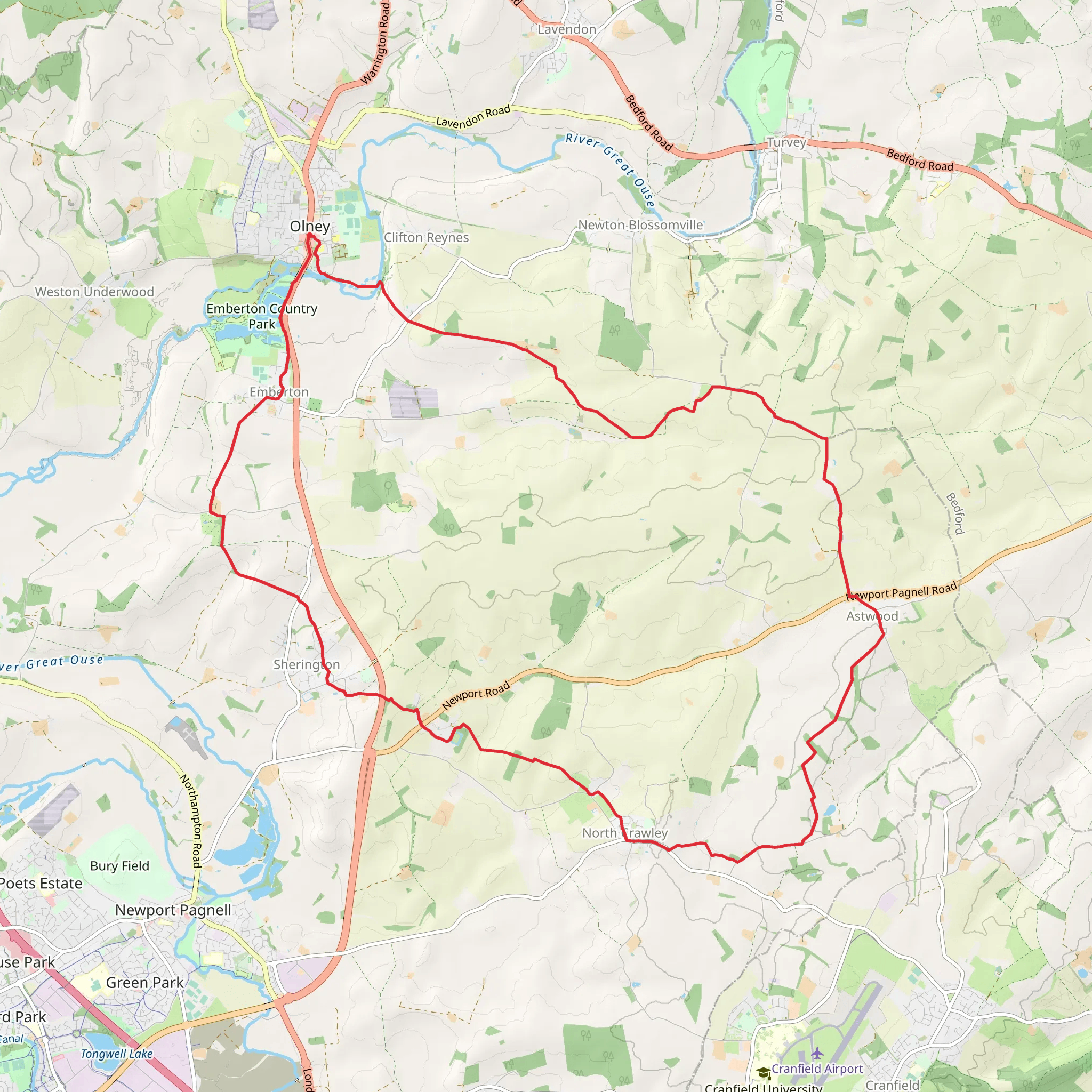 Flower and Summer Gardens, River Great Ouse and Heron Water Loop mobile static map