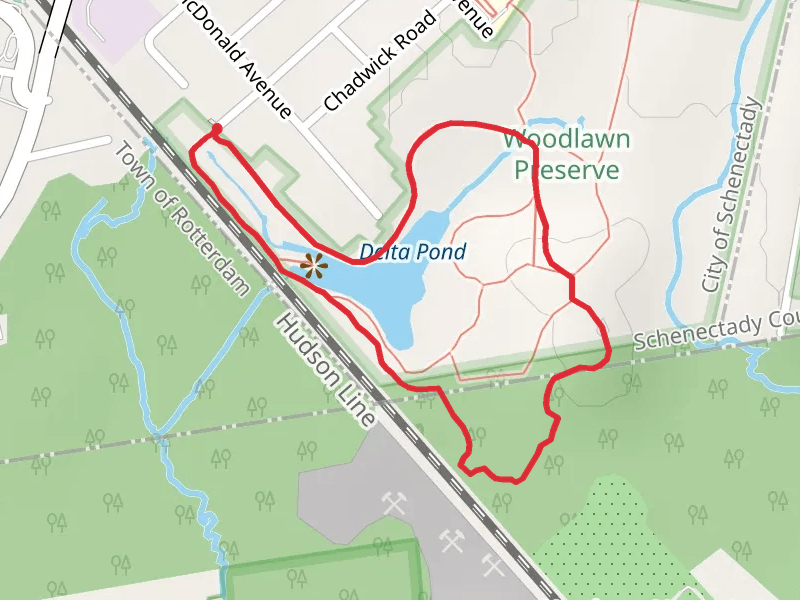 Delta Pond Loop Trail mobile static map