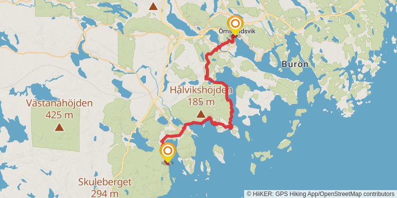 The High Coast Trail stage 6 Map