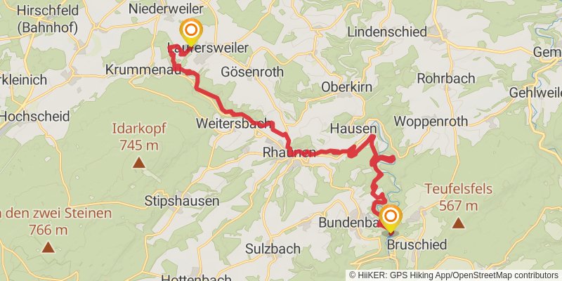 Saar-Hunsrück-Steig stage 14 Map