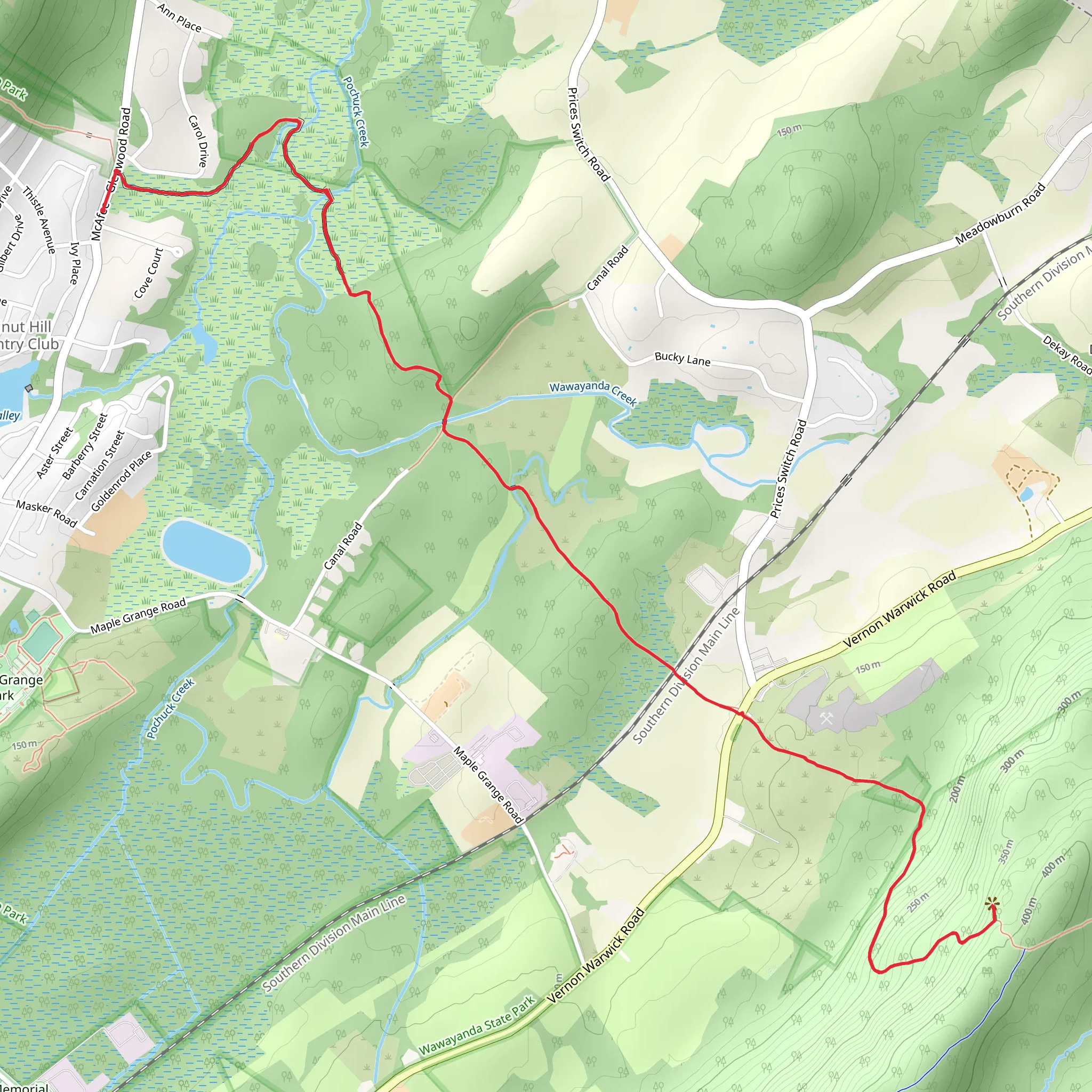 McAfee - Glenwood Road - NJ State Trail mobile static map
