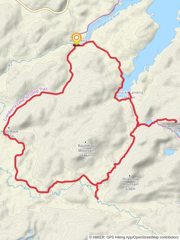 Cat Mountain Loop via High Falls Trail