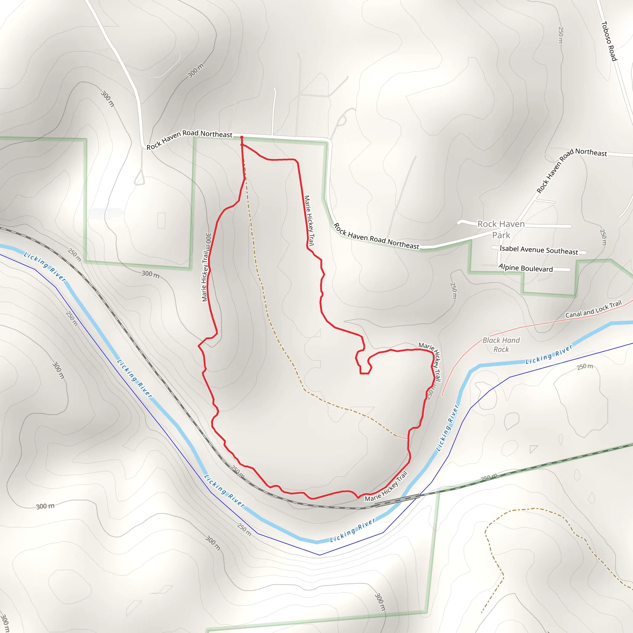 Marie Hickey Loop Trail mobile static map