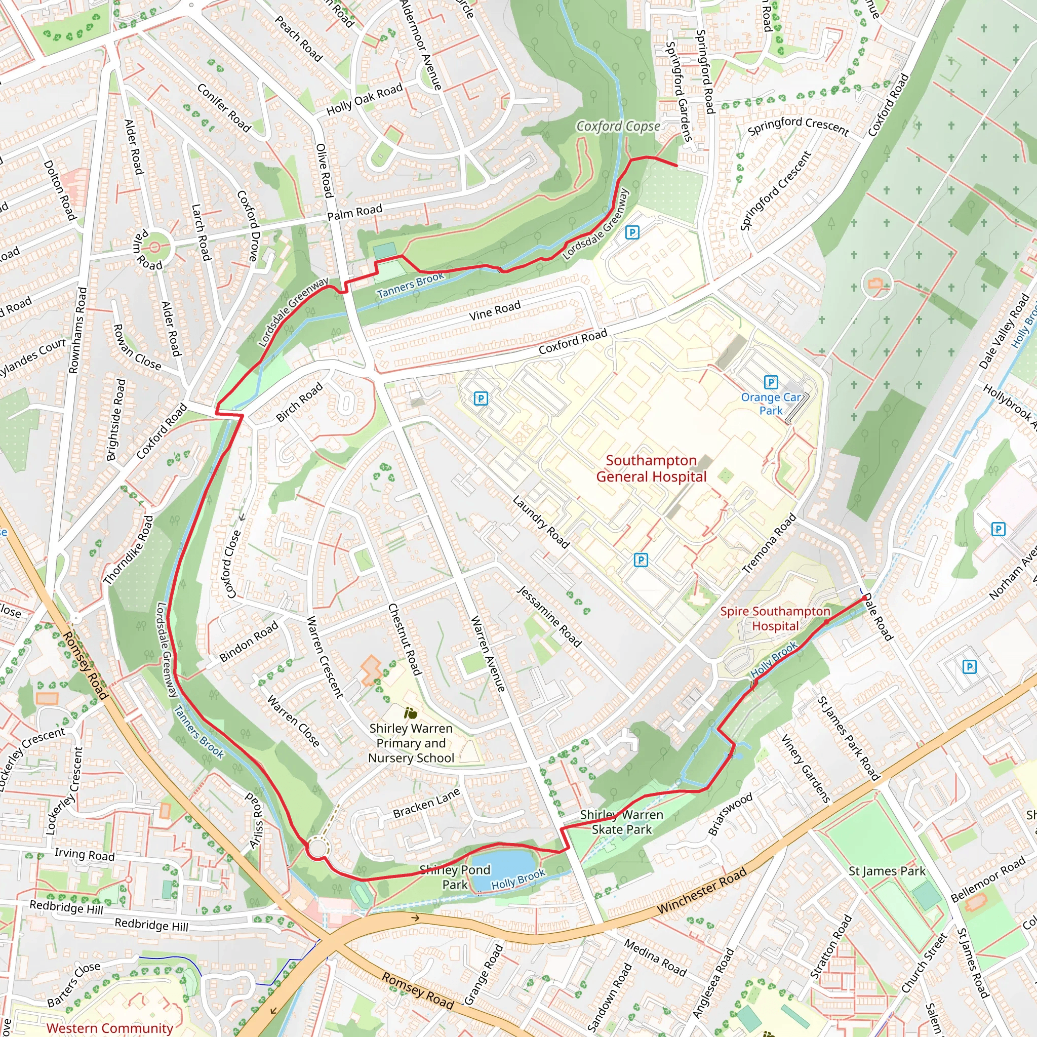 Lordsdate Greenway mobile static map