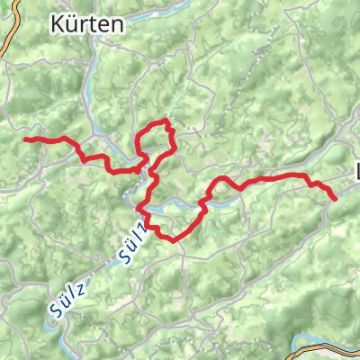 Freilichtmuseum to Biesfeld Walk mobile static map