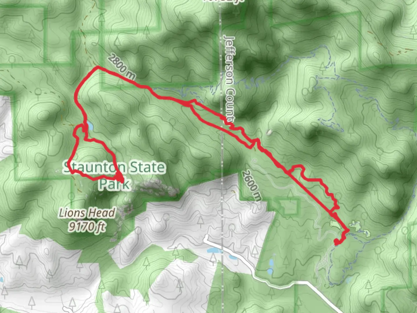 An image depicting the trail Staunton Ranch and Chimney Rock Trail and its surrounding area.