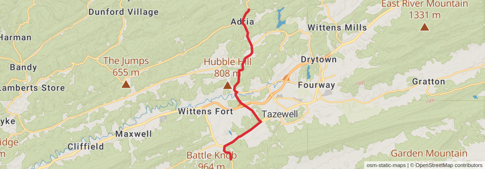 American Perimeter Trail - Southern Appalachian Primary stage 40 Map