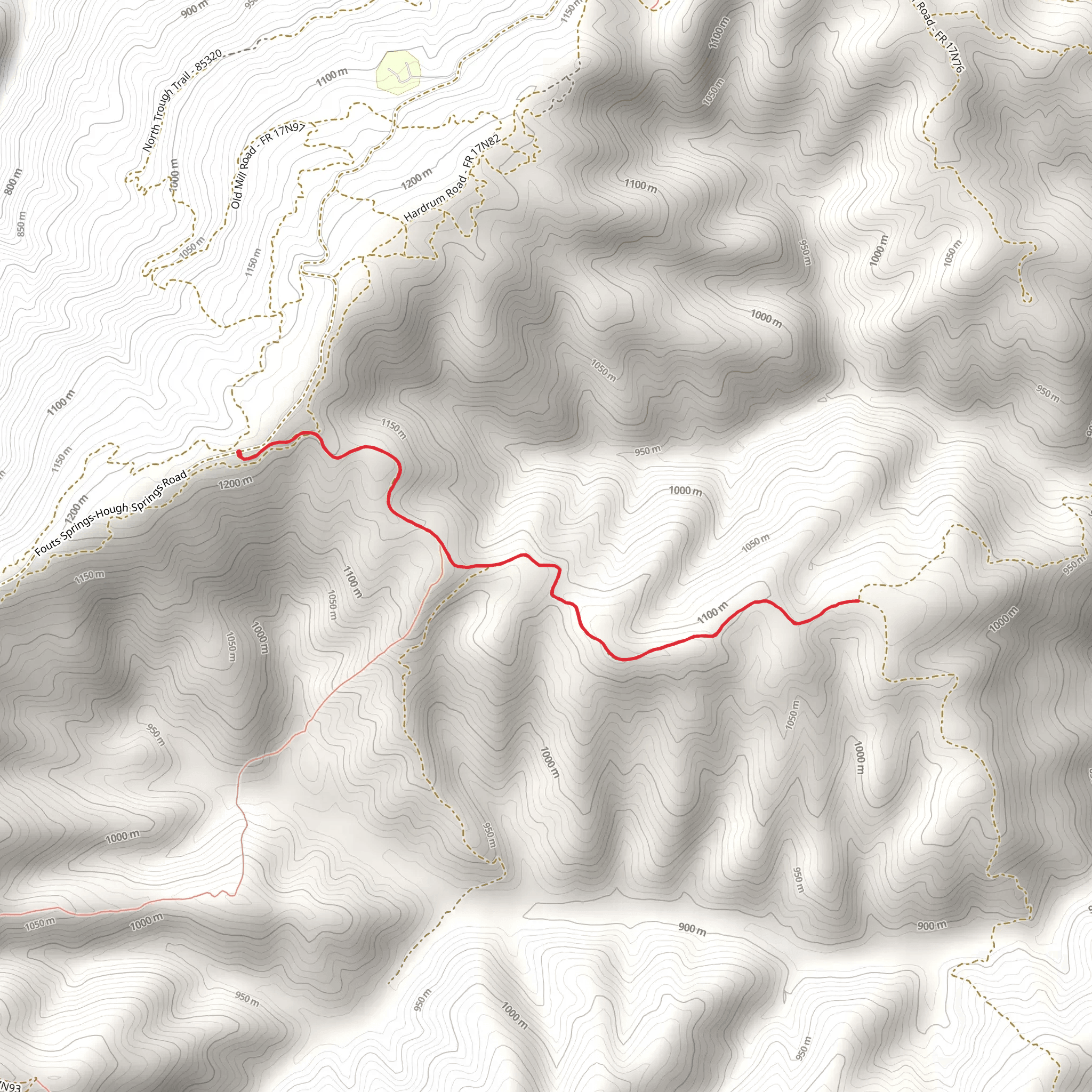 Little Sullivan Ridge Trail mobile static map