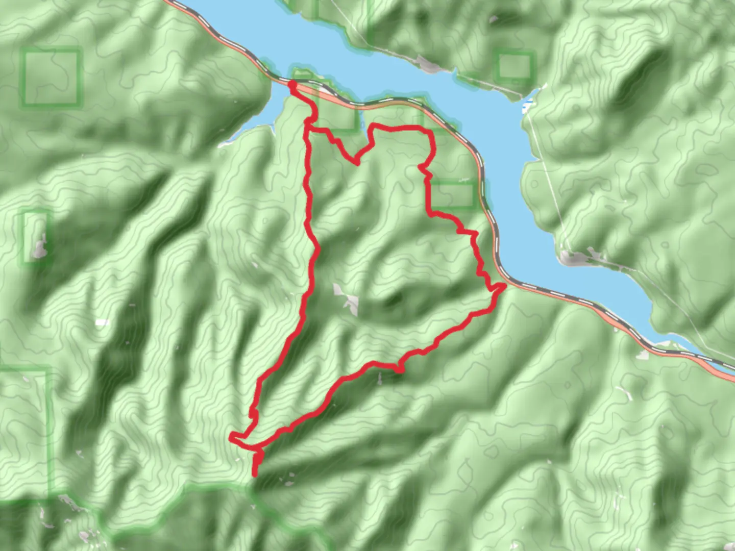 An image depicting the trail Hardesty Mountain Loop Trail and its surrounding area.
