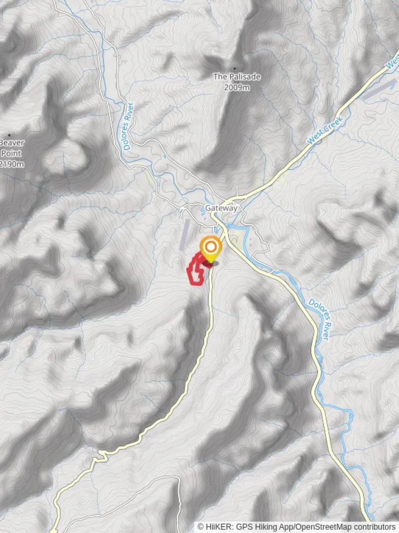 An image depicting the trail Dynamite Trail and Vista Grande Loop and its surrounding area.
