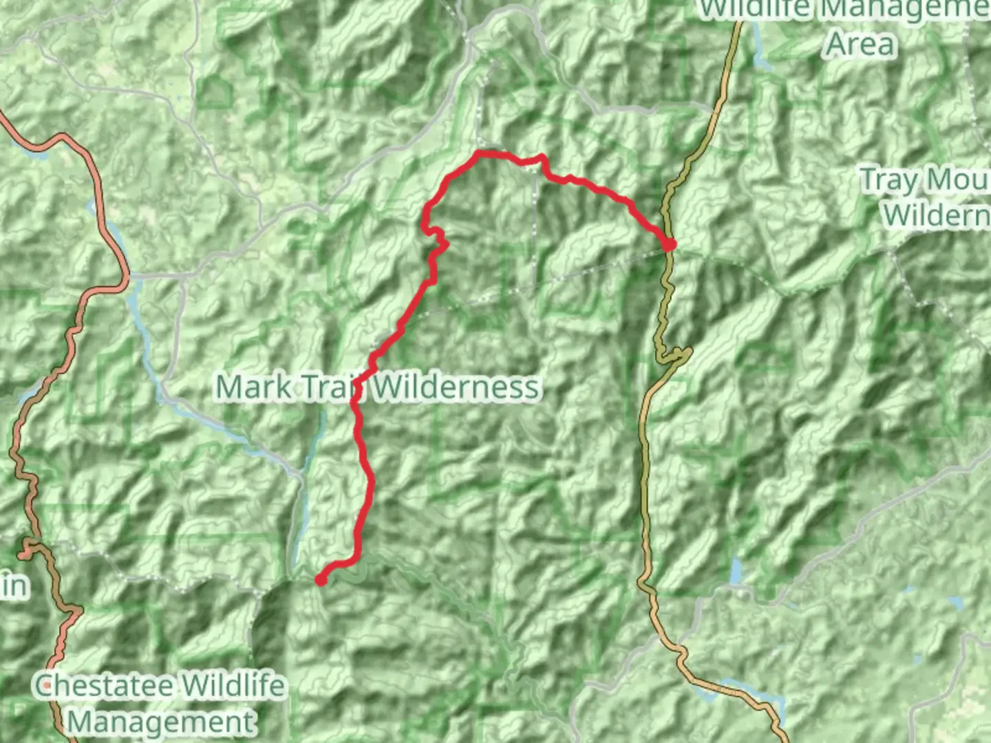An image depicting the trail Appalachian Trail from Richard B Russell Scenic Highway and its surrounding area.
