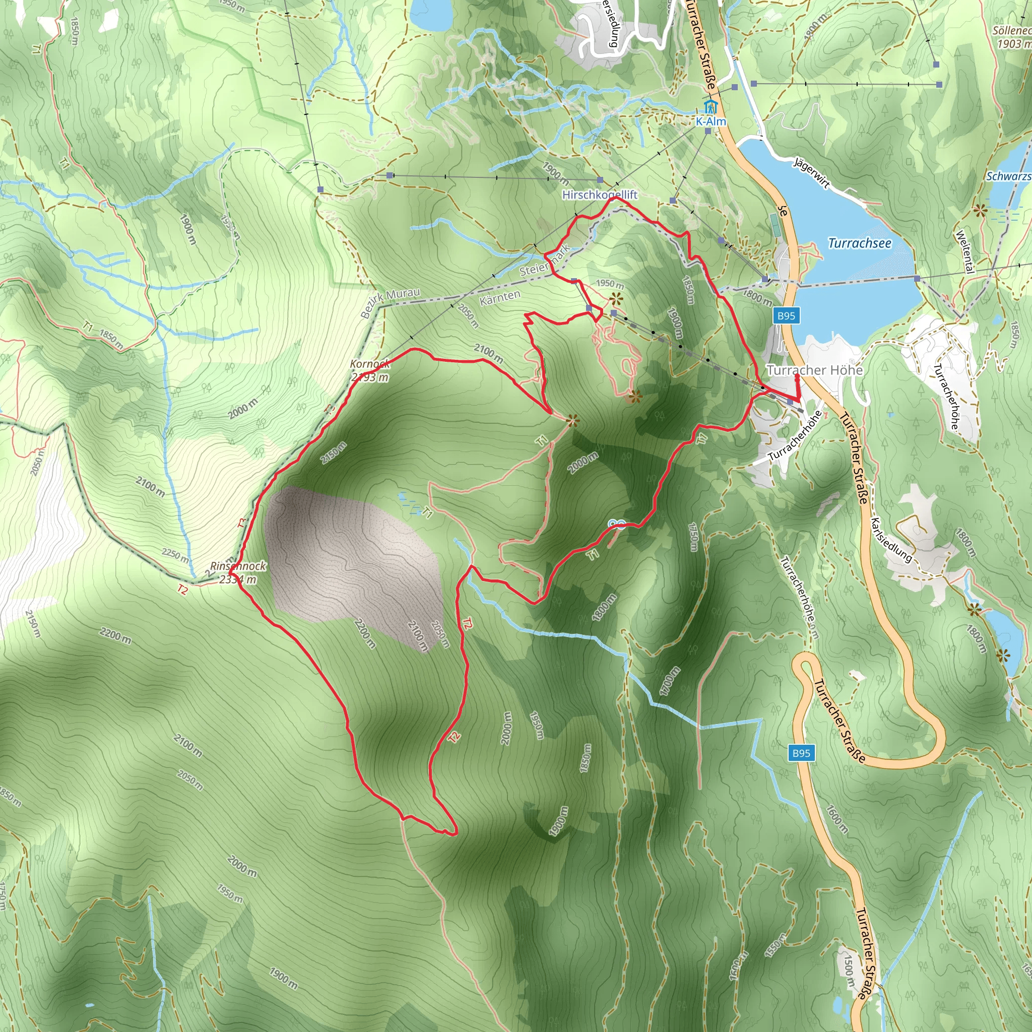 Rinsennock Loop Trail mobile static map