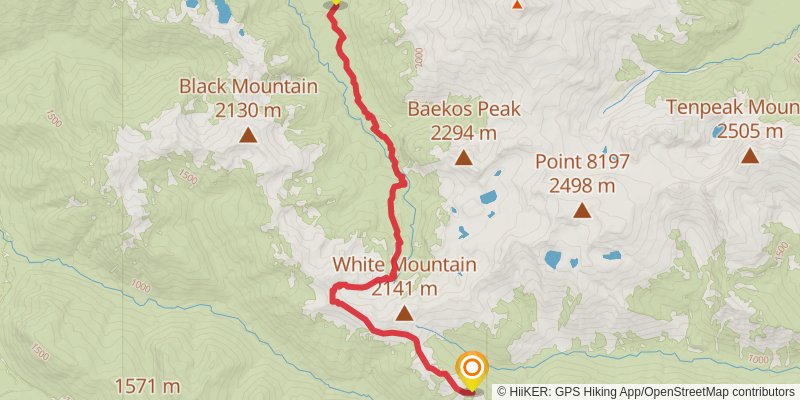 Pacific Crest Trail - Washington stage 36 Map
